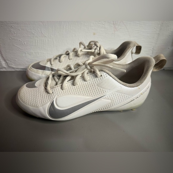 Nike Alpha Huarache 8Pro LAX Lacrosse Cleats White Youth size 5 - Picture 3 of 7